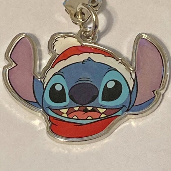 Vintage Disney Lilo & Stitch Zipper Pull Purse Bag Christmas Santa Hat Charm  ch - Picture 6 of 9
